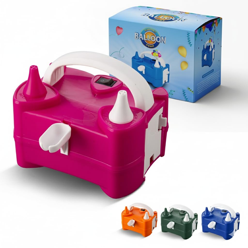 Electric Balloon Pump, Portable Dual Nozzle Air Pump for Balloons 220v-240v 600w, Balloon Machine for Bulk Balloons Filling, Balloon Pump for Outdoor Recreations