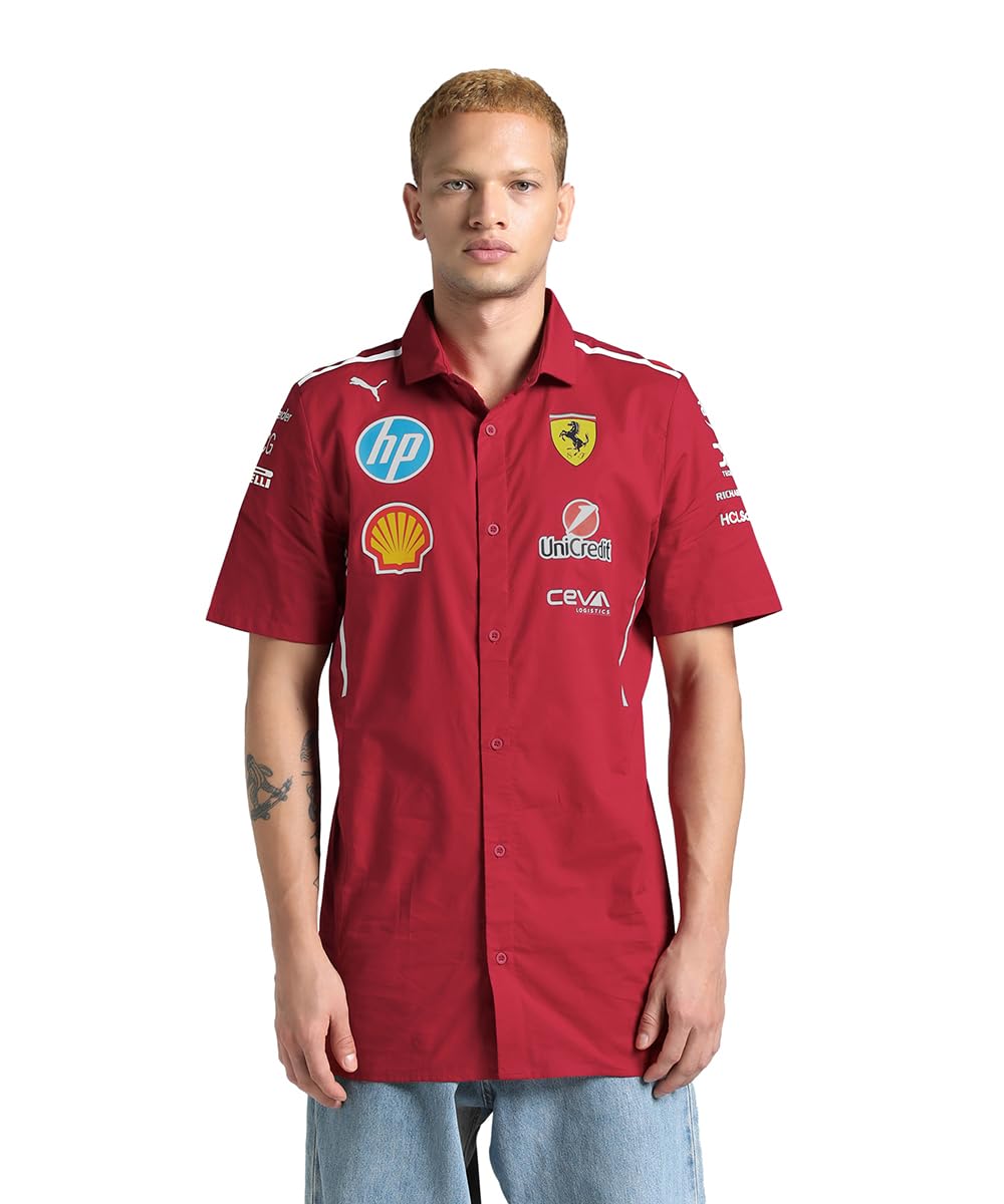 Puma Men's White Scuderia Ferrari F1 2025 Team Shirt - Size: Xxl
