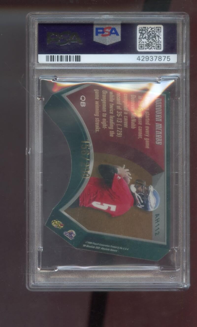 1999 Playoff Absolute Honors Red #AH112 Donovan McNabb ROOKIE RC PSA 8 Graded Football Card NFL Philadelphia Eagles 156/200 '99 SSD