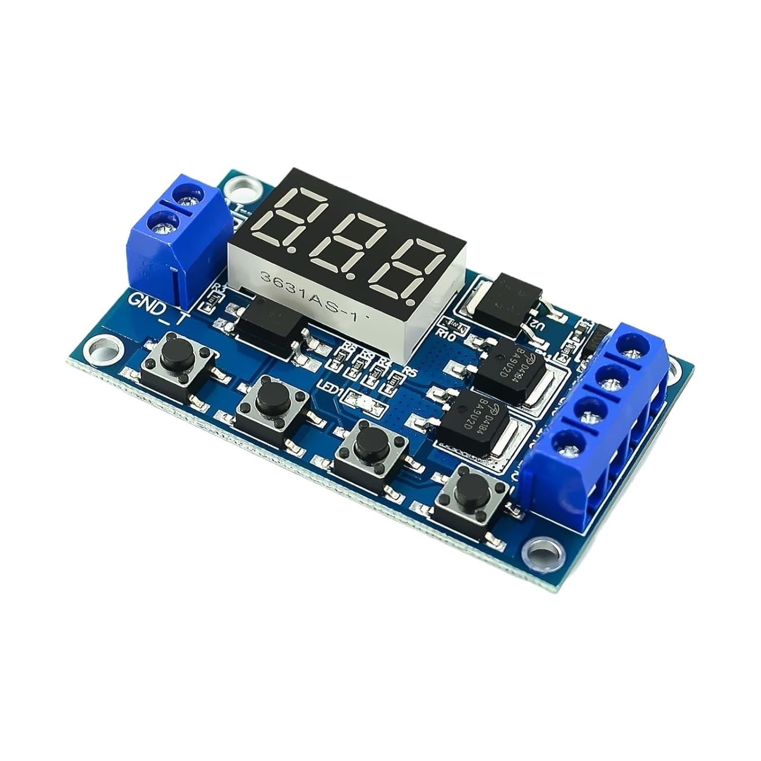 1-10pcs DC12V 24V Dual MOS LED Digital Time Delay Relay Trigger Cycle Timer Delay Switch Circuit Board Timing Control Module DIY(10pcs)
