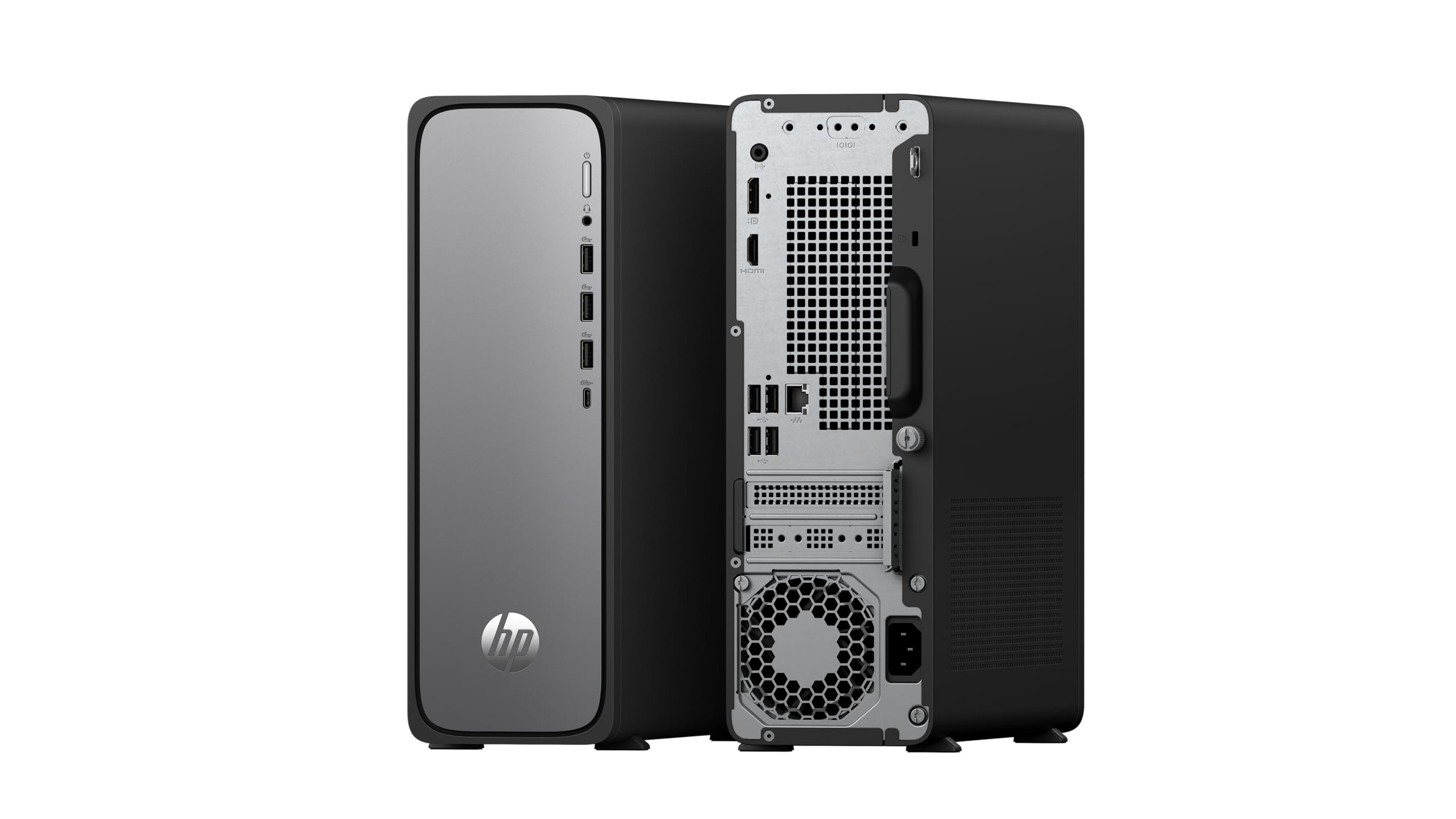 HP OmniDesk Slim Desktop S03-0230ng, Intel 300 Prozessor, 8 GB DDR5 RAM, 512 GB PCIe Gen4 SSD, Intel UHD Graphics 710, Windows 11 Home, Wi-Fi 6, USB Type-C, Meteor Silver/Jack Black