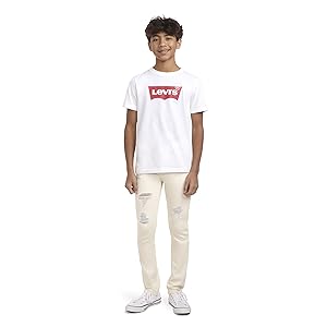 Levi's Boys' 510 Skinny Fit Destructed Jeans