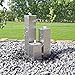 Produktbild CLGarden Edelstahl Springbrunnen ESB8 Design Säulenbrunnen eckig mit LED Beleuchtung Wasserspiel Set