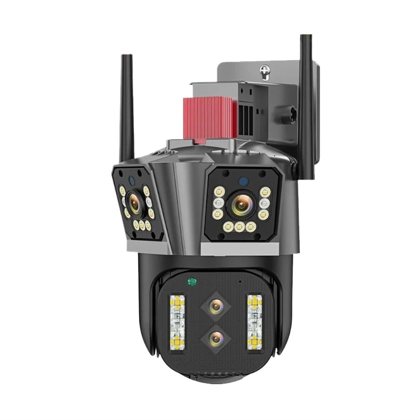 Kamera IP 8K 16MP PTZ cztery obiektywy z trzema ekranami 10-krotny Zoom zewnętrzna kamera CCTV 4K 8MP bezprzewodowa wideo do monitoringu Domowe Kamery BezpieczeńStwa(16MP NO SD Card)