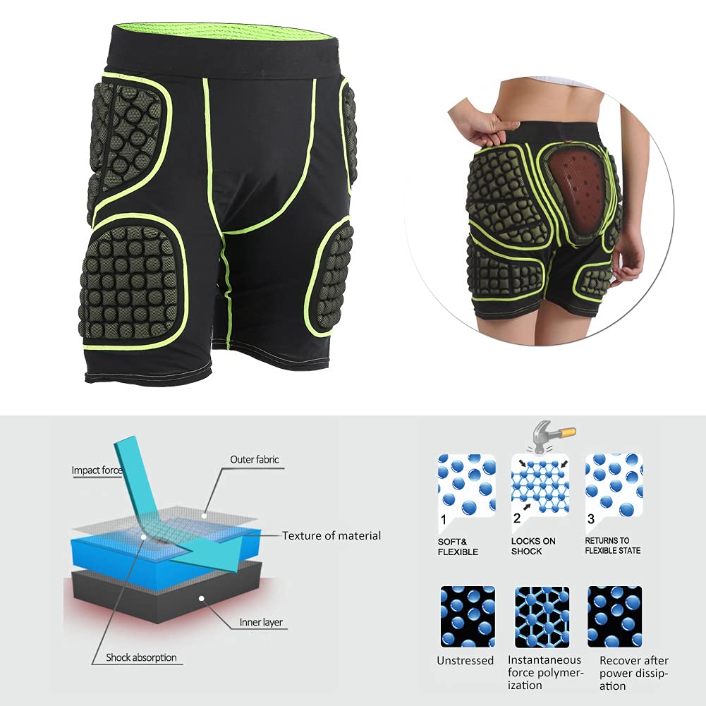 PROPRO Pantalones Unisex Transpirables Anti caída con Almohadilla para la Cadera Goma elástica Diseño Celular EVA Flexión Flexible de 360 ​​​​Grados para esquí Patinaje sob
