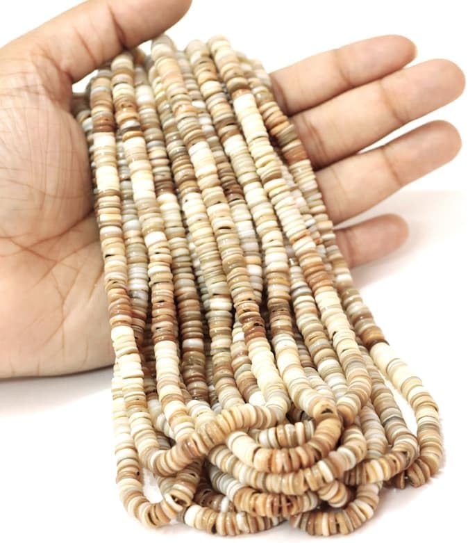 Natural Natural Mother of Pearl rondelle Faceted Beads 6-8mm 8 inch Long String Jewelry Making Gemstone Beads for Necklace Bracelet