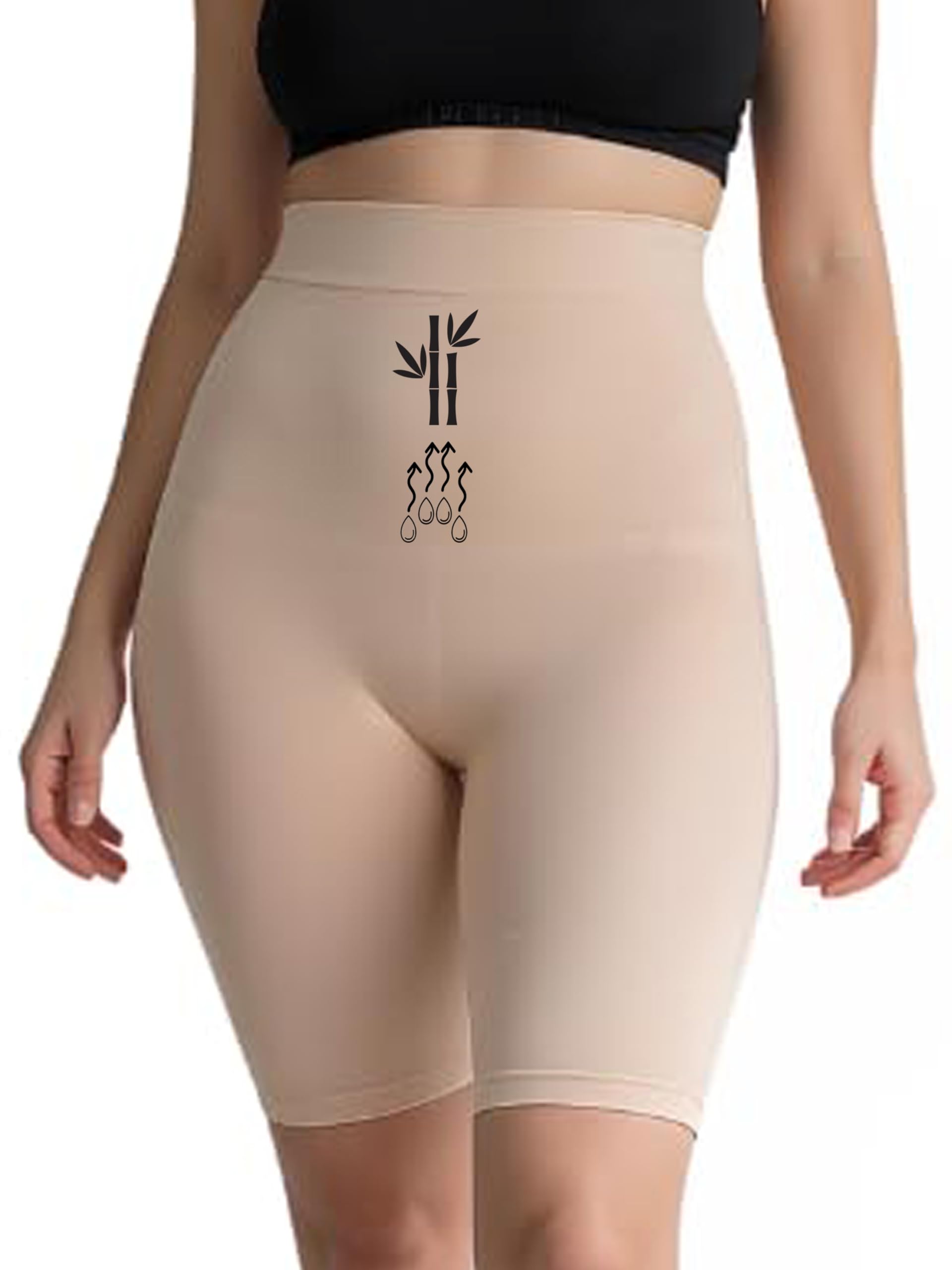 Essentials Body Shapewear Comfortable Women's High-Waist Tummy Tucker/Tummy Control, Comfortable, Breathable Seamless Skin Color Shapewear (Pack of 1 & 2)-image-22
