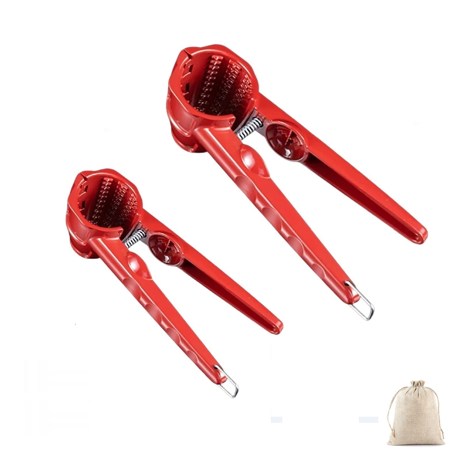 LxuoneyiNutCracker Pecan Walnut Nut Cracker Tool, 2 Pieces Stainless Steel Nutcrackers Walnuts Brazil Nuts Hazelnuts Melon Seeds