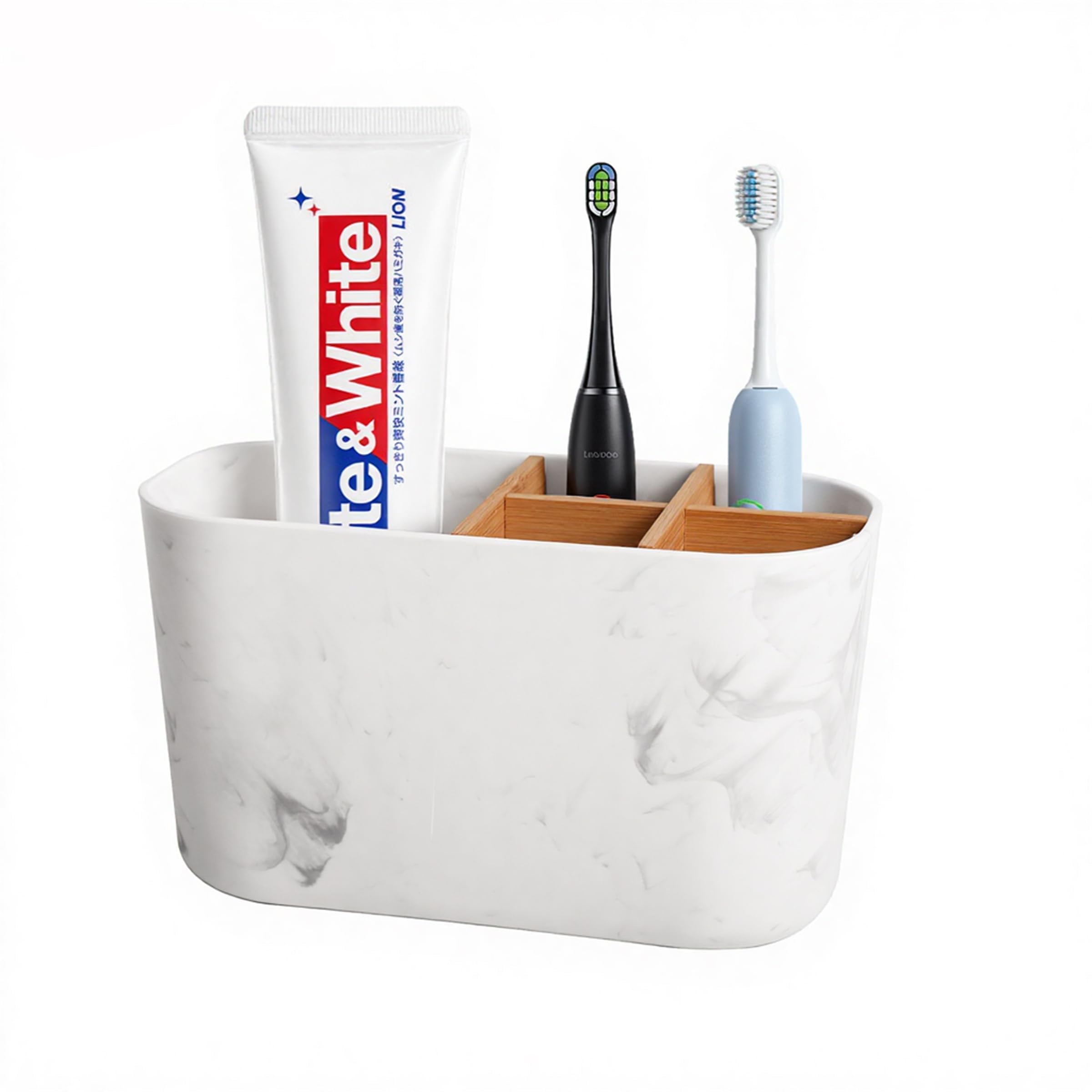 Toothbrush Holder, Electric Toothbrush Holder for Family, 5 Slots Toothbrush and Toothpaste Holder, Bathroom Storage & Organisation
