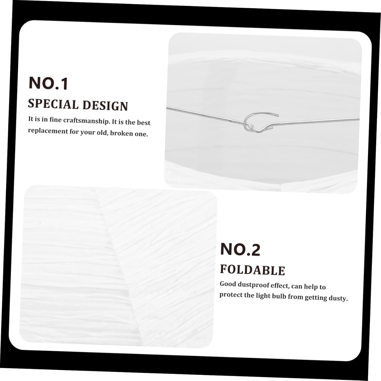 jojofuny Round Paper Chandelier Lamp Shade Modern Ceiling Light Cover Paper Lights Hanging