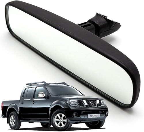 Interior Interior Espejo retrovisor negro para Nissan Frontier Navara D40 UTE 4WD 2WD Pick-Up 2006 2007 2008 2009 2010 2011 2012 2013 2014