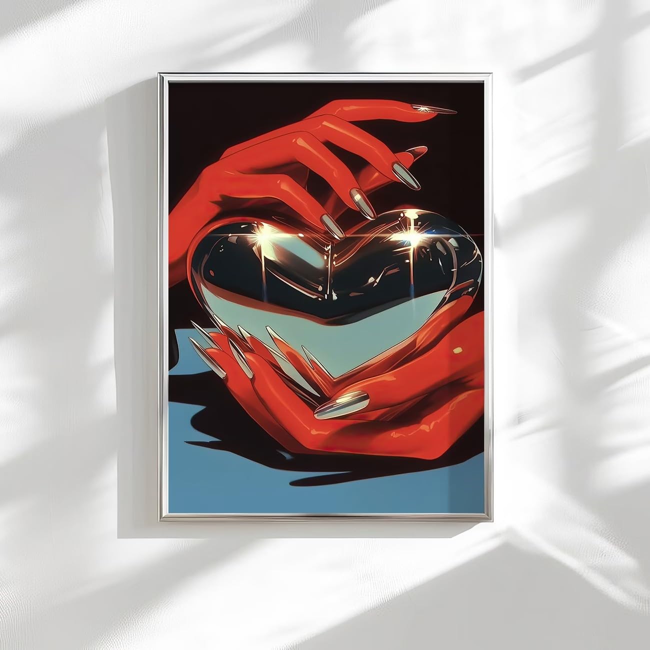 CHAOJIART Plakat ścienny na płótnie z naciągniętymi rękami, idealny do dekoracji kawiarni, sypialni, łazienki lub innego pomieszczenia (60 x 80 x 3 cm/bez ramki).