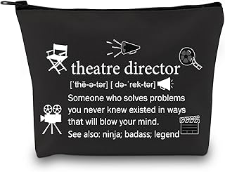 GJTIM Theatre Director Gift Director Gift Future Director Gift Theater Director Definition Broadway Musical Theatre Makeup Bag (Theatre Director Black CA)