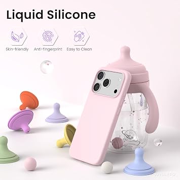 MADNOVA iPhone 17 Pro Max İle Uyumlu Lansman Kılıf İnce Sıvı Silikon 3 Katmanlı Tam Kaplamalı Yumuşak Jel Kauçuk Telefon Kılıfı (Pembe)