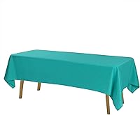 Vista 358 de Rectangle Tablecloth 90x132 inch Washable Polyester Fabric Table Cloth for Wedding Party Dining Banquet Decoration（90x132, Turquoise）