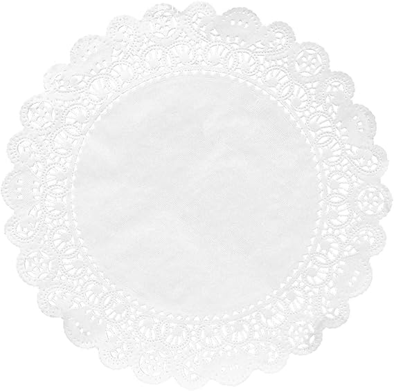 Hygloss Products Round Paper Doilies Decorative, White
