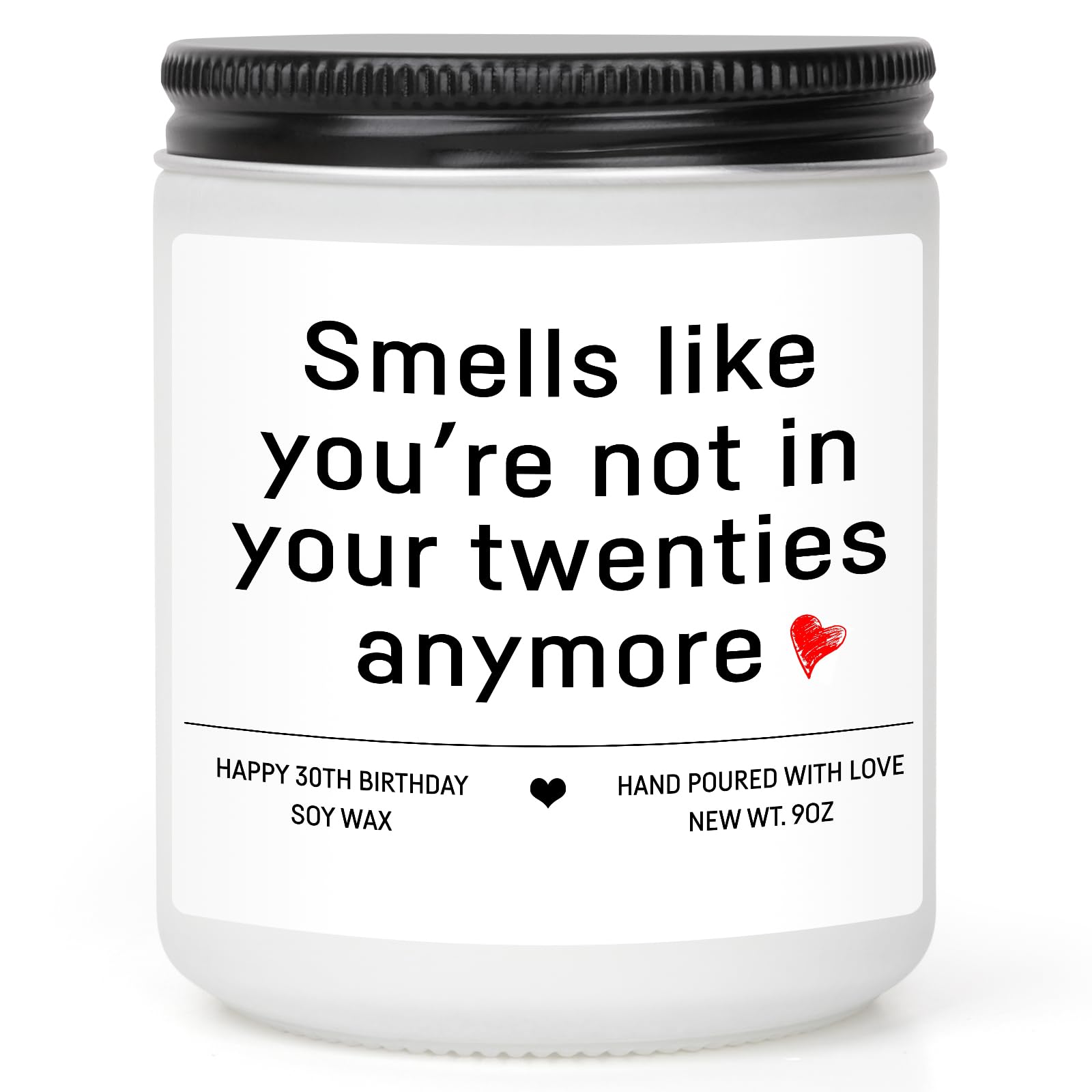30th Birthday Candle Gifts – 1995 Scented Candle for Women & Men, 30 Year Old Birthday Decorations for Her, Him, Wife, Husband, Sister, Brother, Friend - 9oz