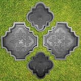 4 pcs Beautiful Plastic Form Big Pathmaker Concrete Molds Cement Molds for Concrete Mold - Plastic Brick Mold