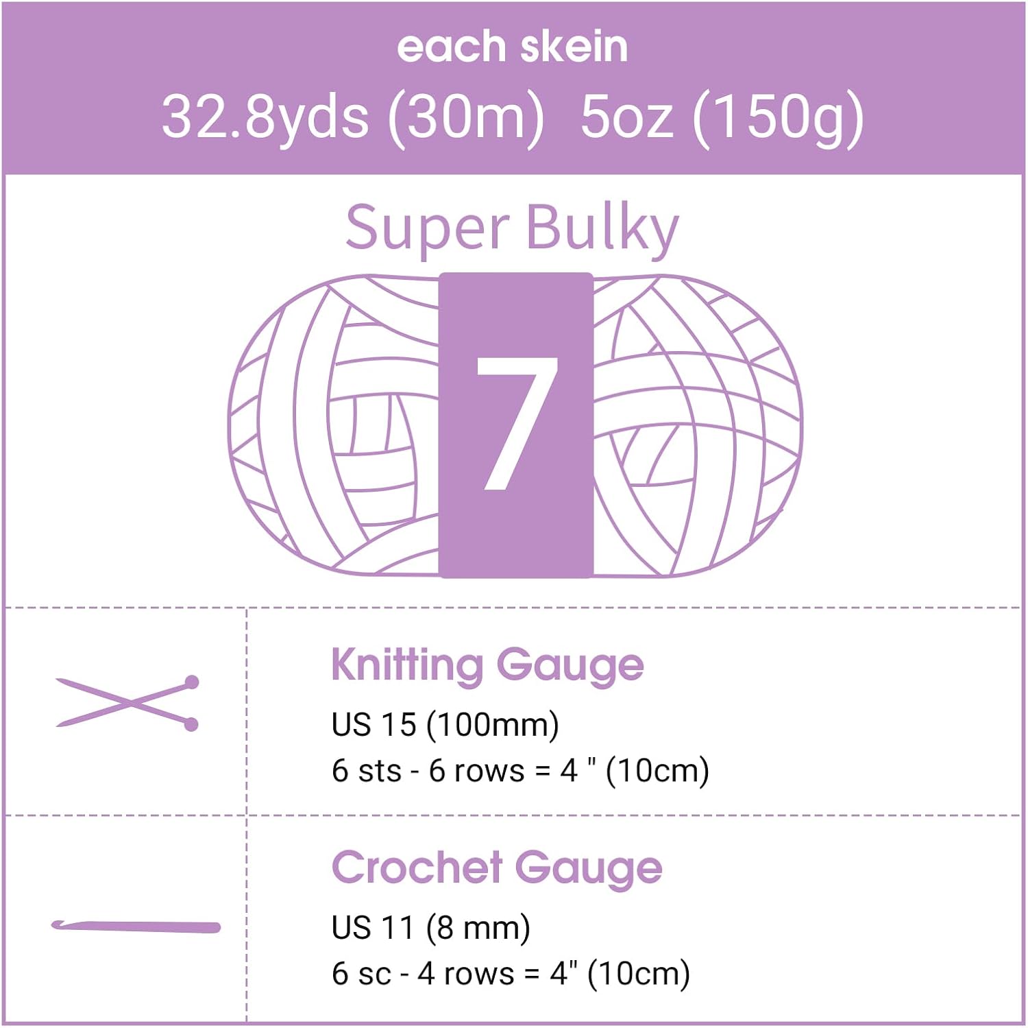 HOMBYS Purple Chunky Chenille Yarn for Hand Knitting,Fluffy Soft Jumbo Yarn Crocheting,Super Bulky Big Yarn for Chunky Blanket,Large Thick Arm Knitting Yarn,8 Pack Plush Yarn