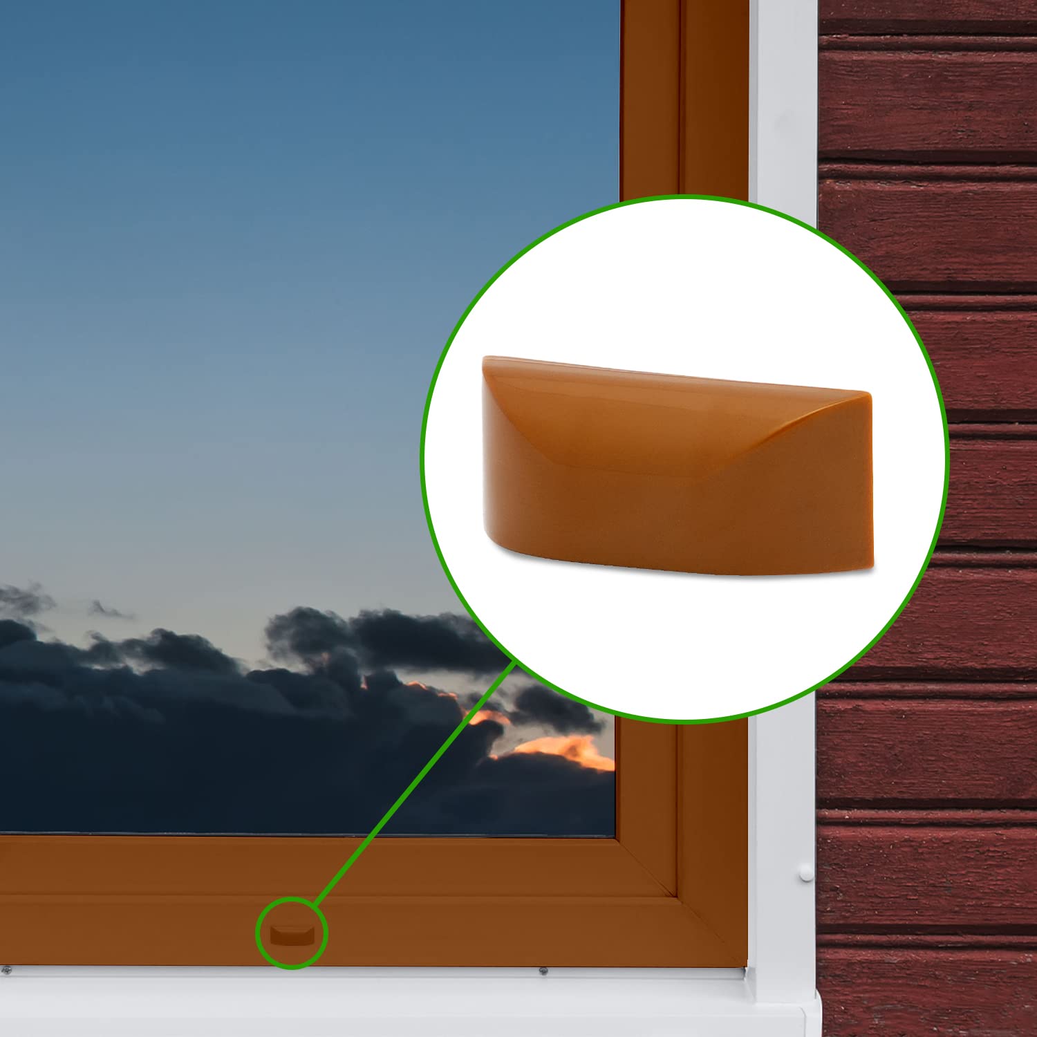 Ante Bellum Window Drainage Caps, 30mm Plastic Drain Caps for Window Frames Moisture Wicking and Air Circulation - Image 2