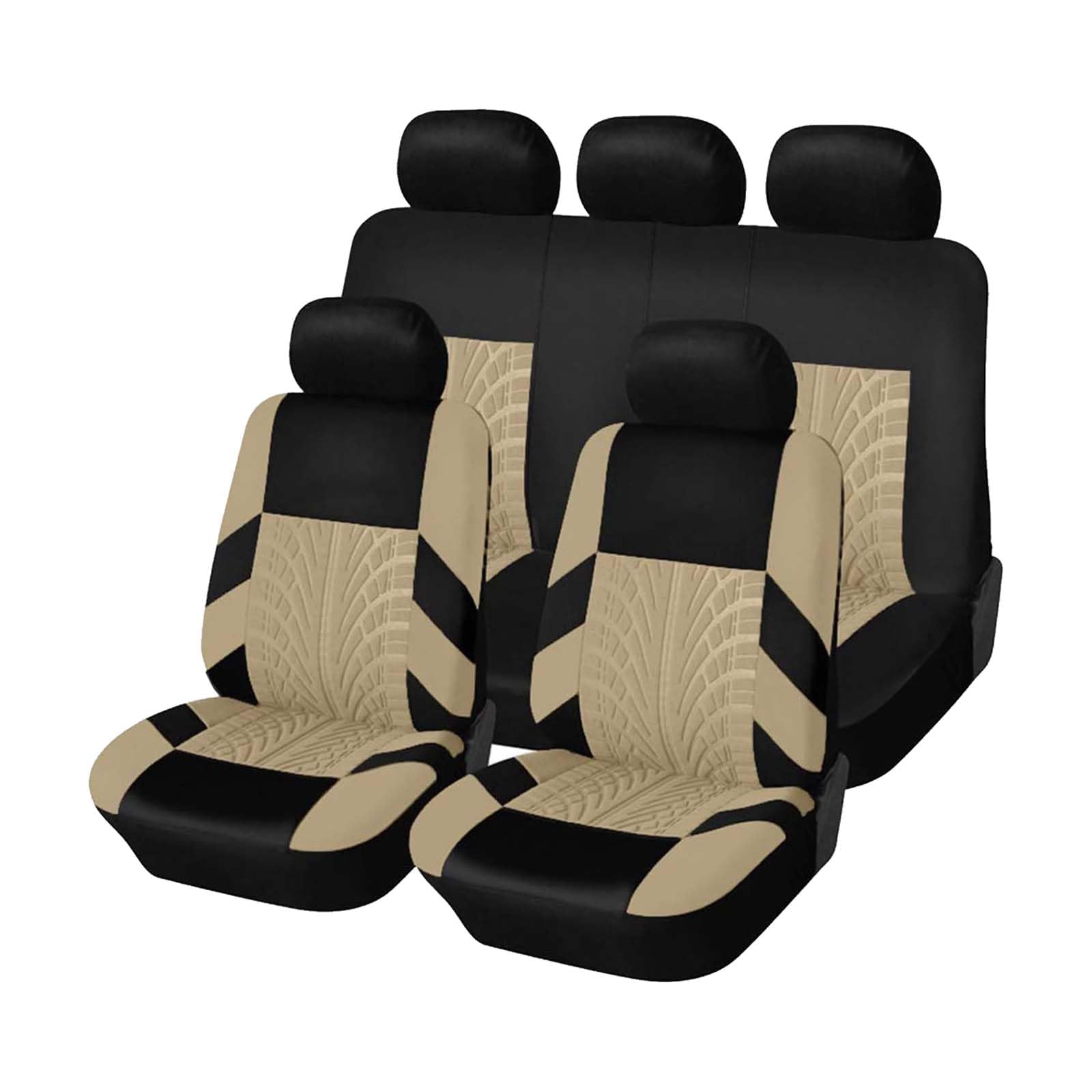 Housses de siège Skoda Fabia 2008-2014 beige protection auto universelle kit complet