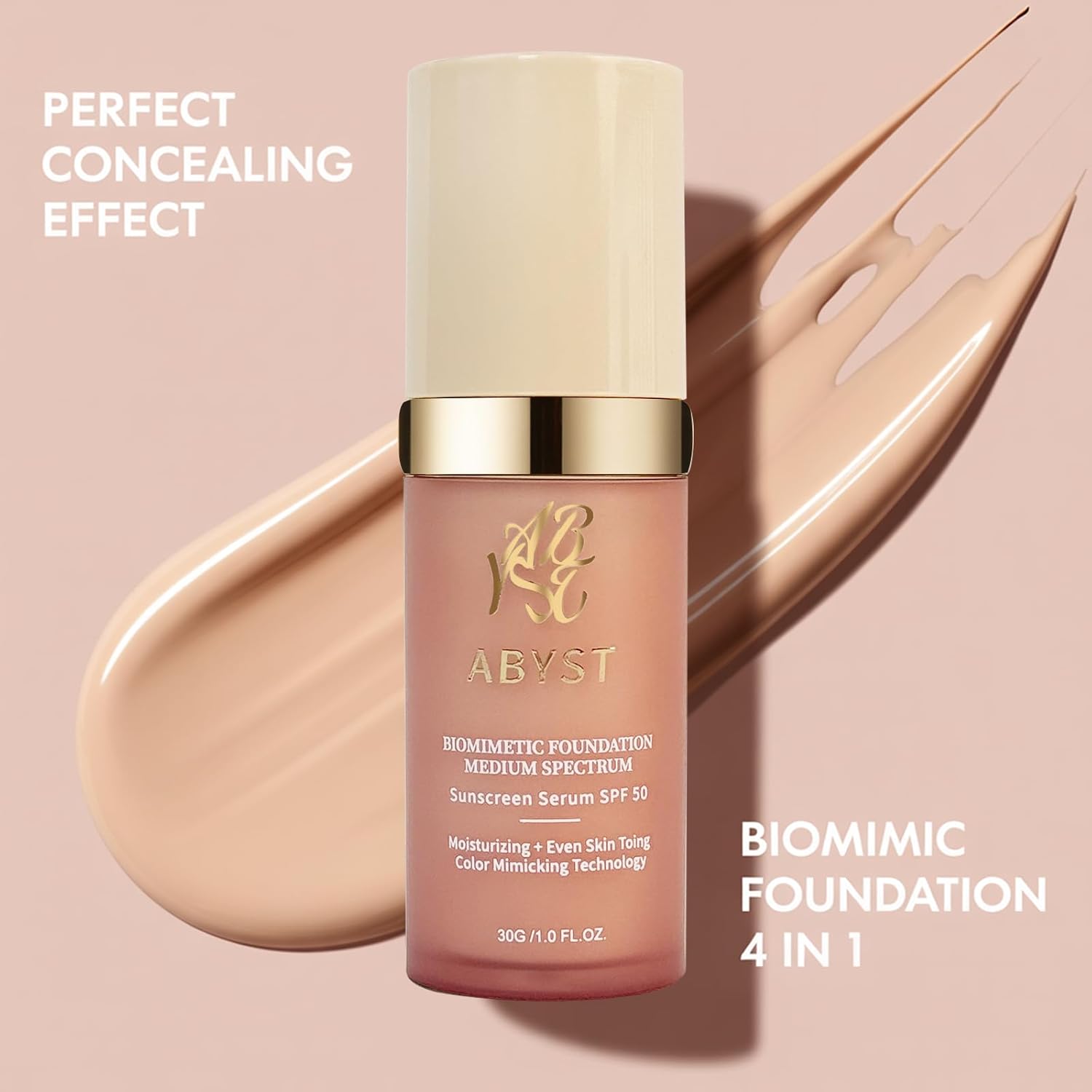 4-in-1 Color Changing Foundation with SPF 50 - Adapts to & Matches Skin Tone, Korean-Inspired Formula with Sunscreen, Adaptive Makeup Base (#2 Neutral) - Image 7