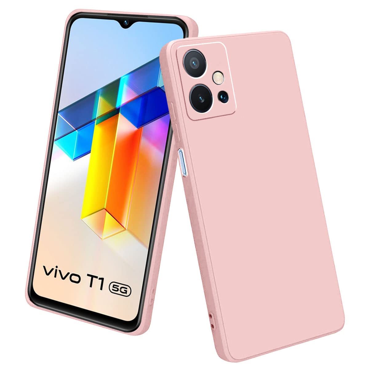 LIRAMARK Silicone Soft Back Cover Case for Vivo T1 5G / Vivo Y75 5G / iQOO Z6 5G / Vivo Y55 5G (Silicone Pink) (B0BL17TGDK) Amazon Price History, Amazon Price Tracker