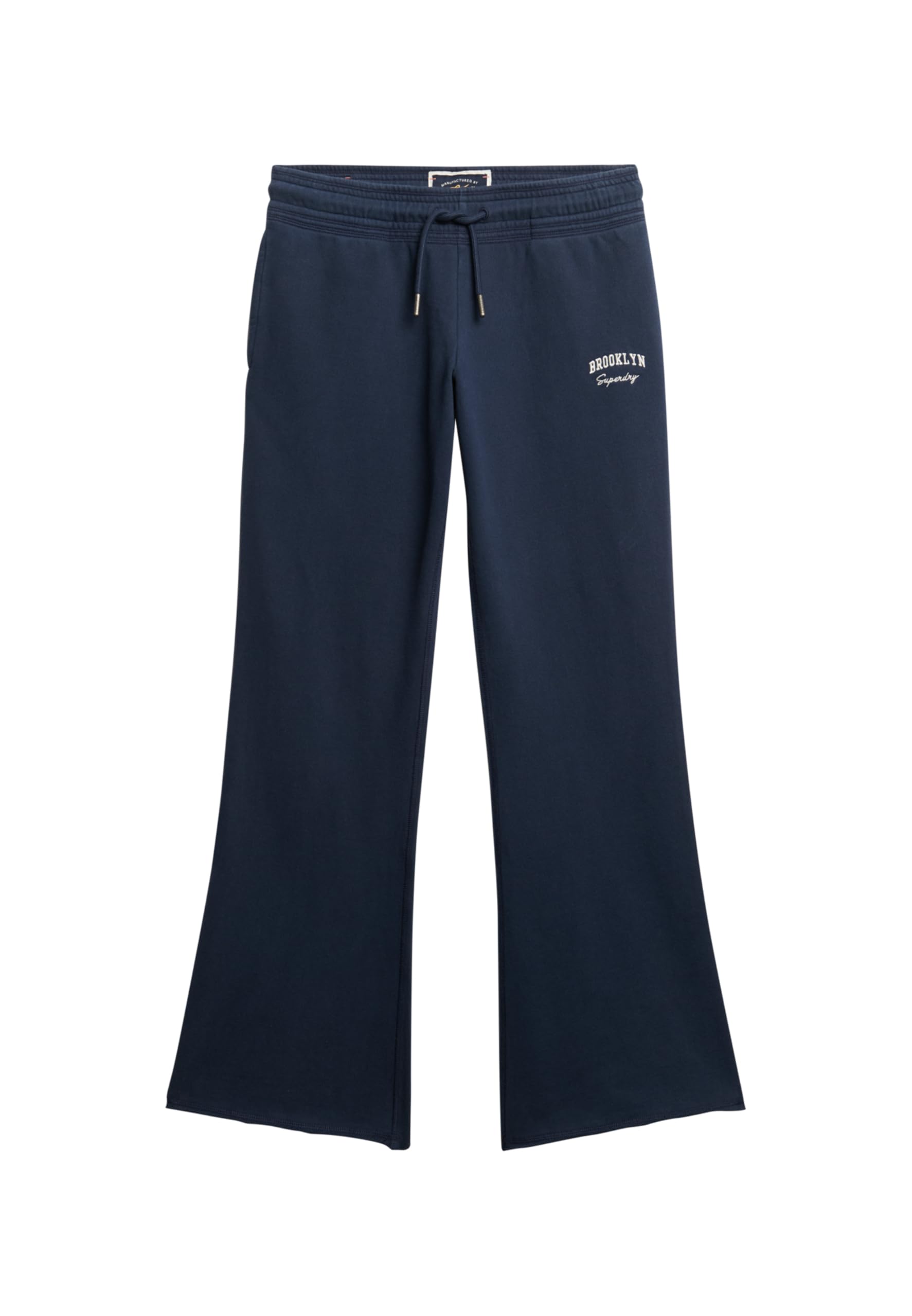 Superdry Women's Bleu Low-Rise Flared Joggers Athletic Essentials