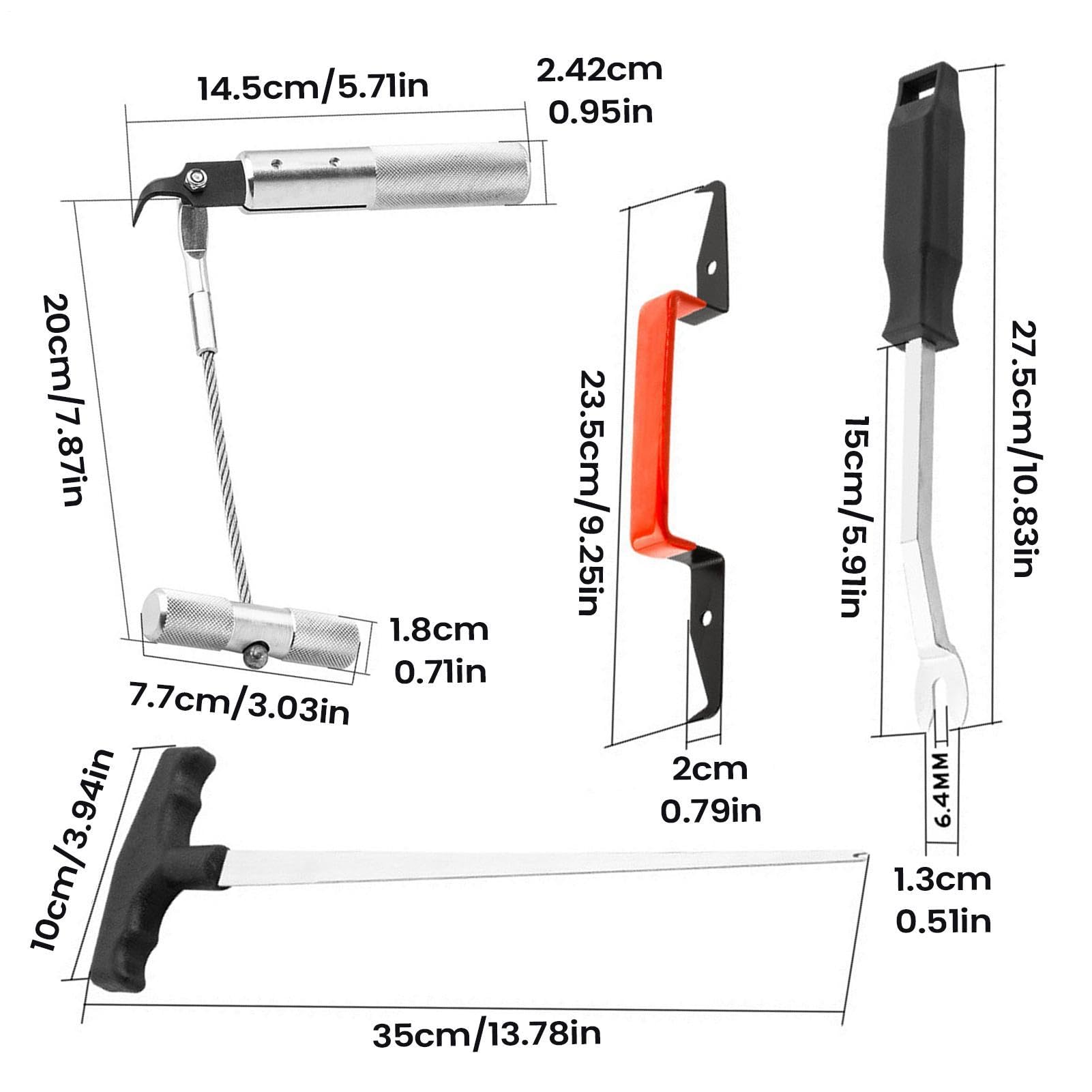 Windshield Removal Tools - 7 Piece Set | Steel Wire Saw, Alloy Steel