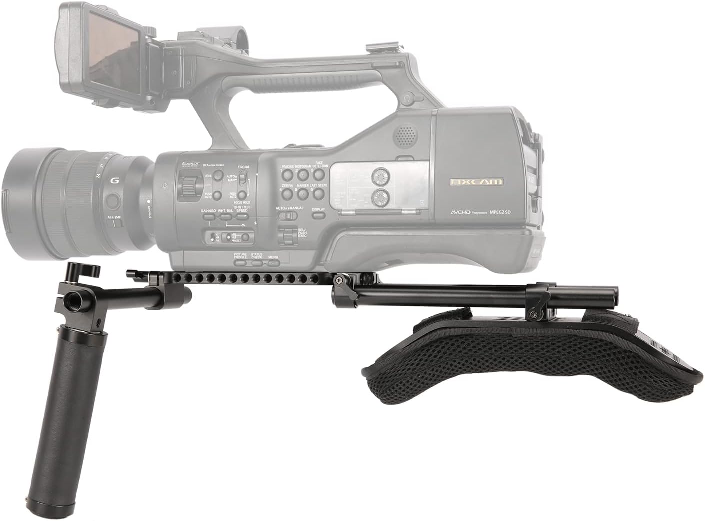 NICEYRIG 15mm Shoulder Mount Easy Movie Making Kit, Universal Shoulder Pad Rig DSLR Video Camera 15mm Rod Support System for Sony FS7/FS5/FX6/FX9/PXW-Z280-Z280V-Z190-Z150 and Panasonic - 542