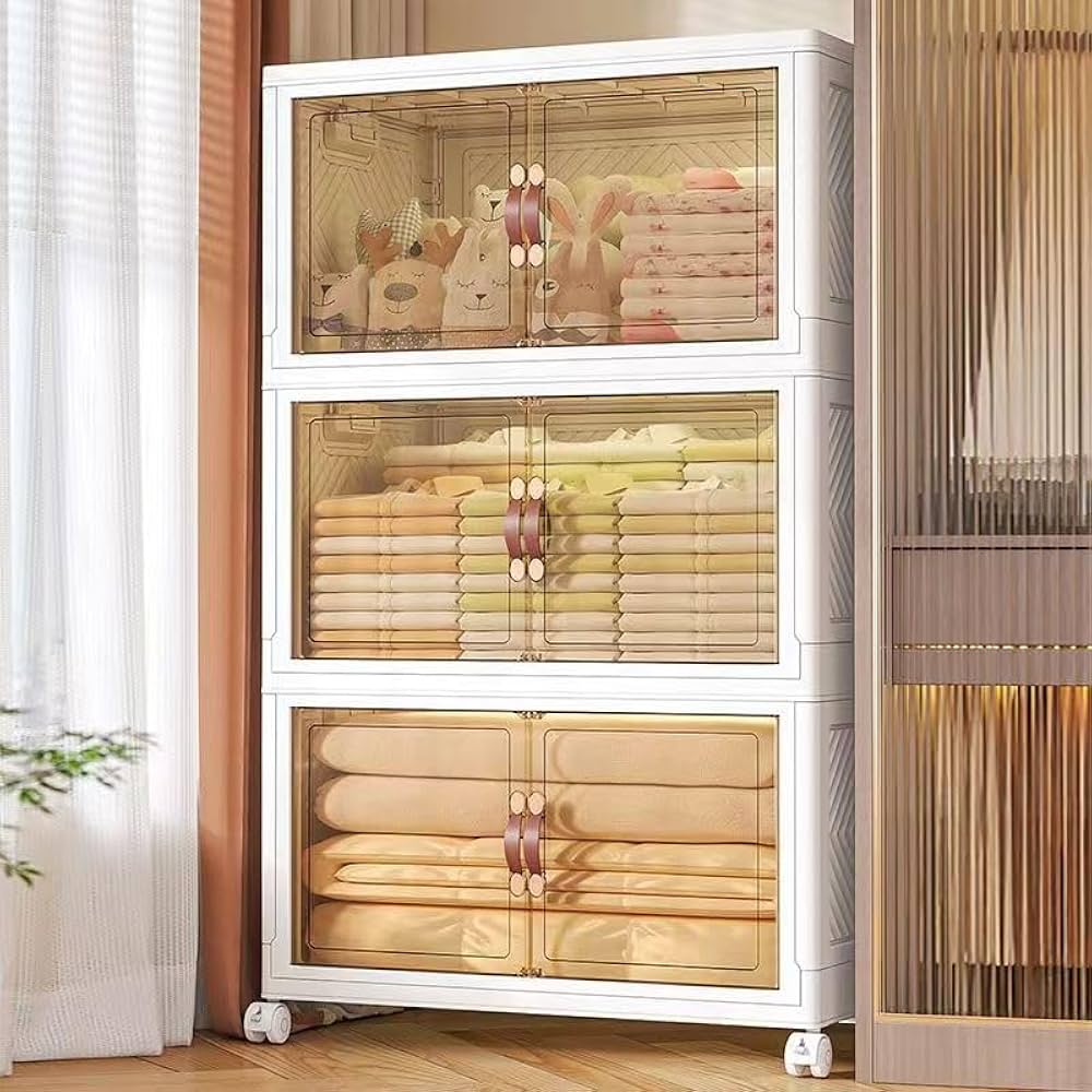 多層式の収納キャビネット Amazon｜REENEW 折りたたみ収納ボックス 多層収納キャビネット