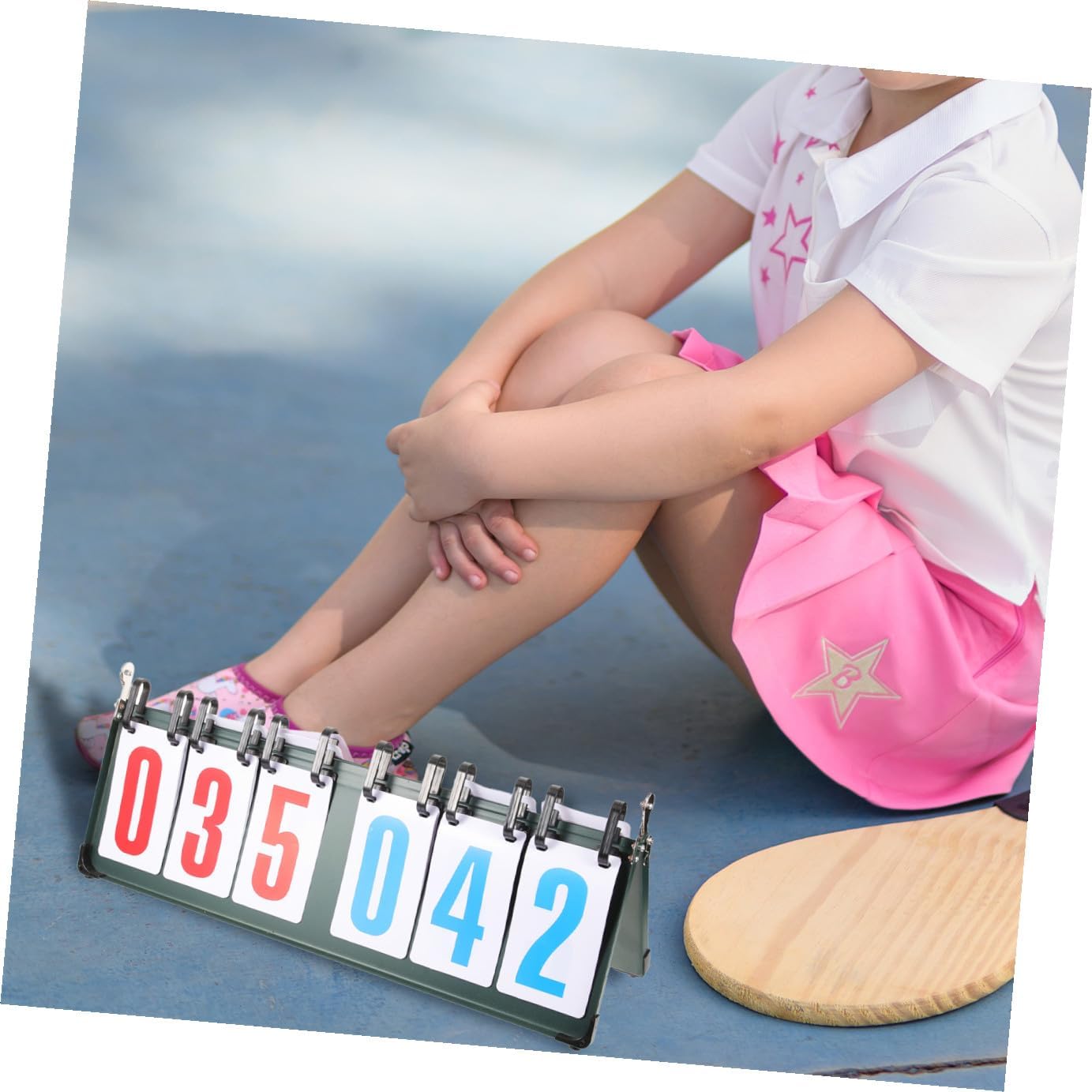 Portable Volleyball Score Flipper Aluminum Alloy Basketball Counter Flip Scoreboard for Sports