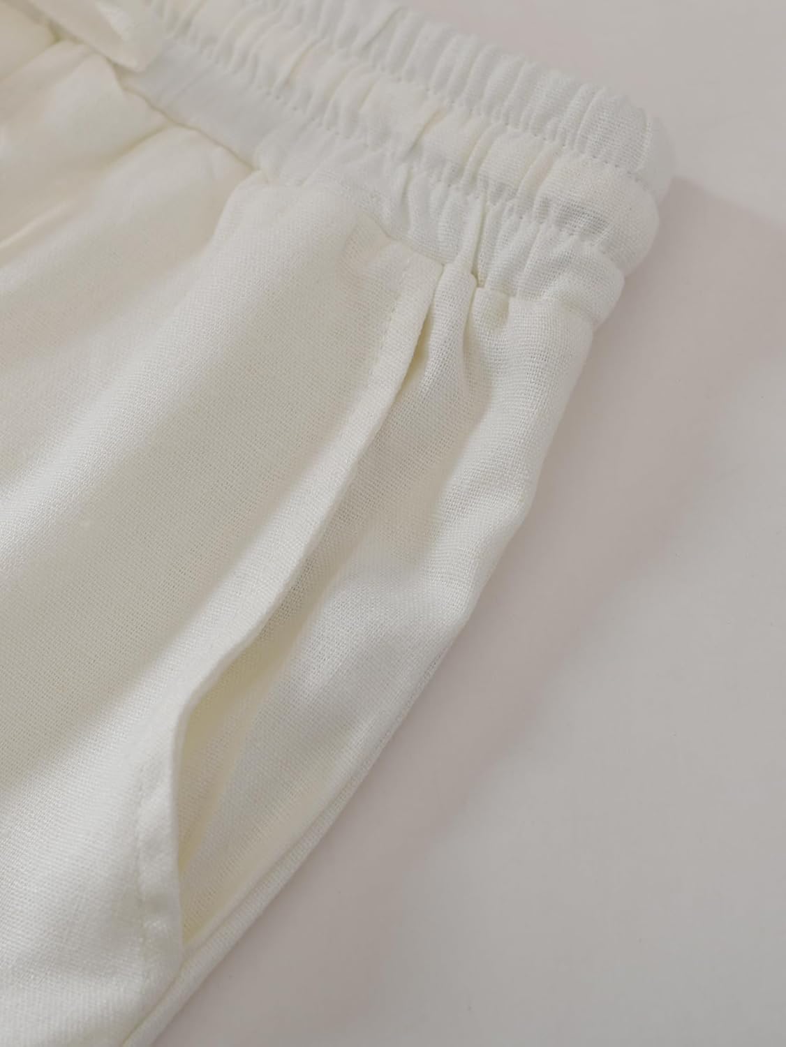 Weintee Women's Tall Linen Pants Long 34 Inch Inseam Wide Leg - Image 3