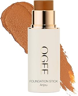Ogee Sculpted Complexion Foundation Stick (Anjou 11.5N - Deep Beige, Golden Undertones) Full Coverage Foundation Makeup - Instantly Balance & Even Complexion - 70% Organic Ingredients