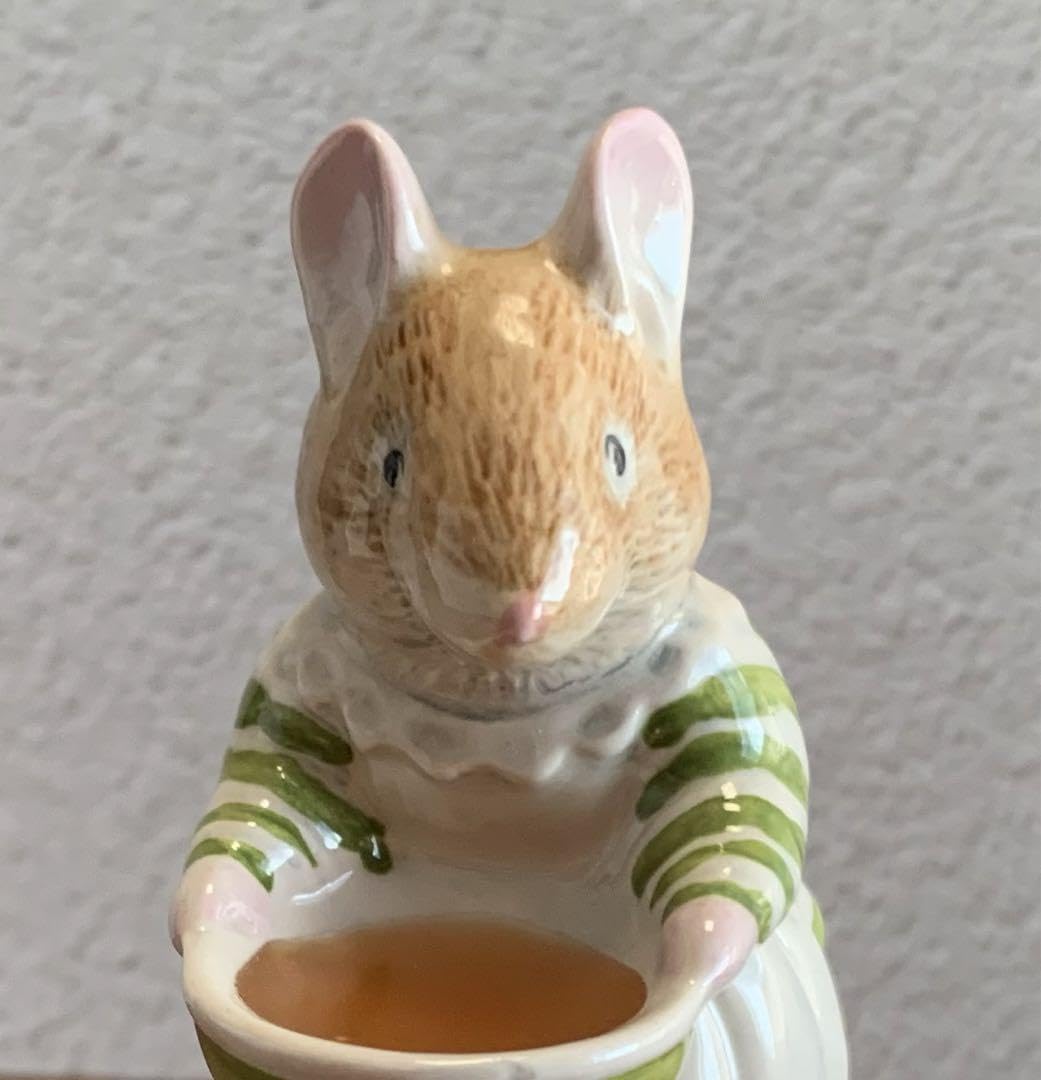 ブランブリーヘッジ ミセストードフラックスとバスケット フィギュリン 置物 ブランブリーヘッジ ミセストードフラックスとバスケット