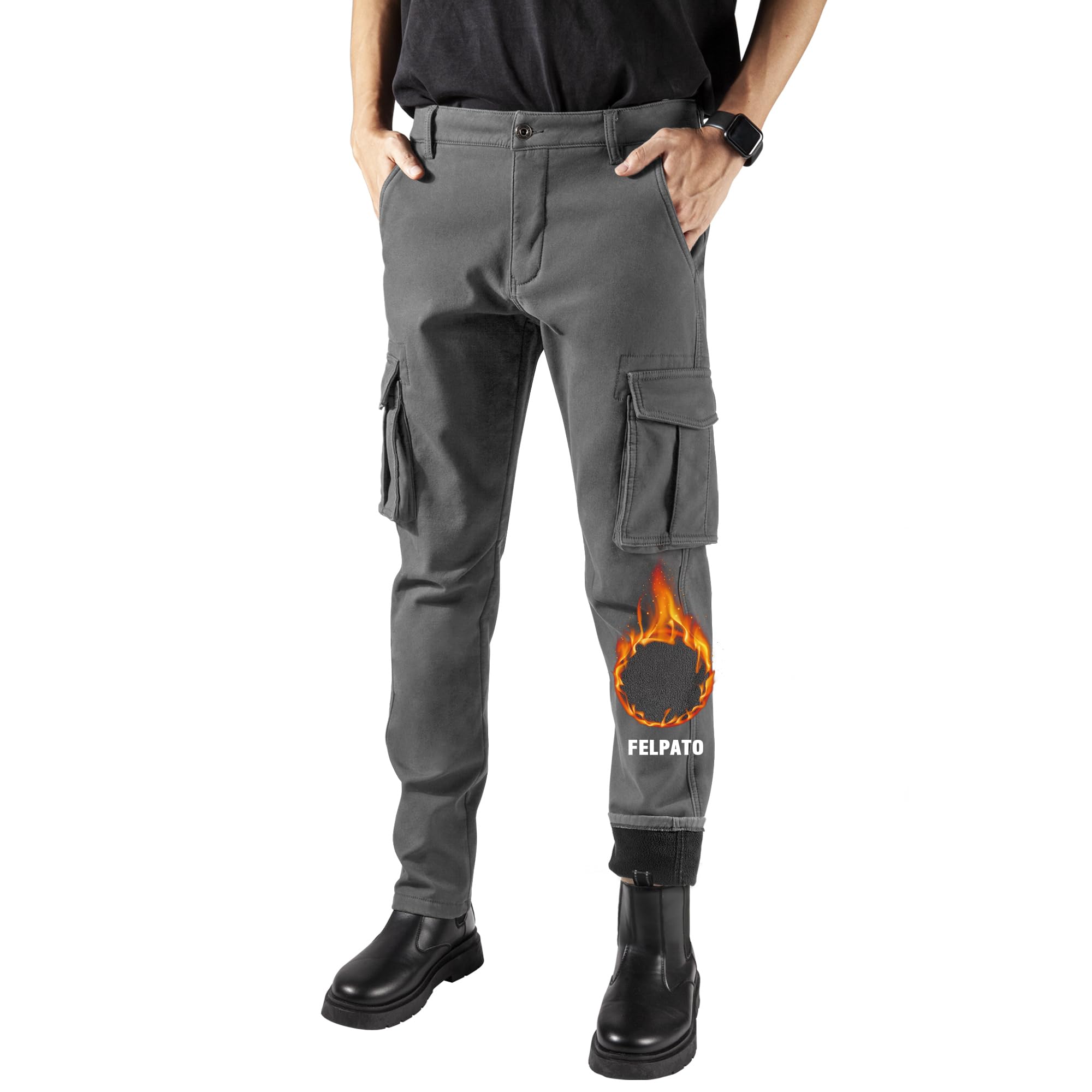 RE&X JEANS COUTURE Pantaloni Cargo Uomo Pantaloni da Lavoro Uomo Cargo Moto Invernali Impermeabili Uomo Pantaloni