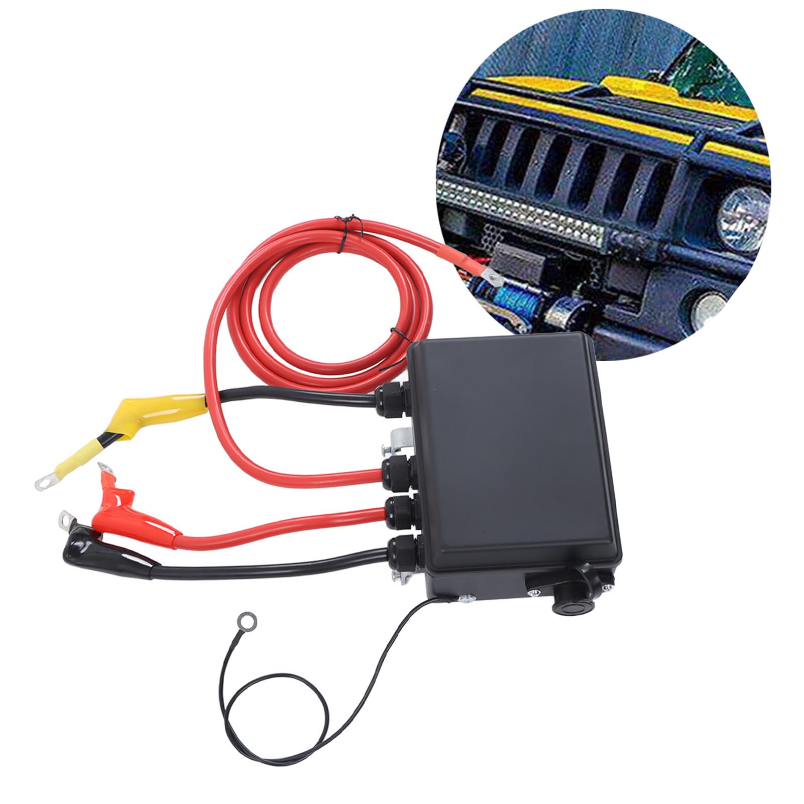 Kit de Commutateur de Télécommande de Contrôleur de Treuil électrique, 12V, 8000-20000LB adapté à la Voiture, ATV, UTV avec Prise 3 Broches,Embrayages et pièces