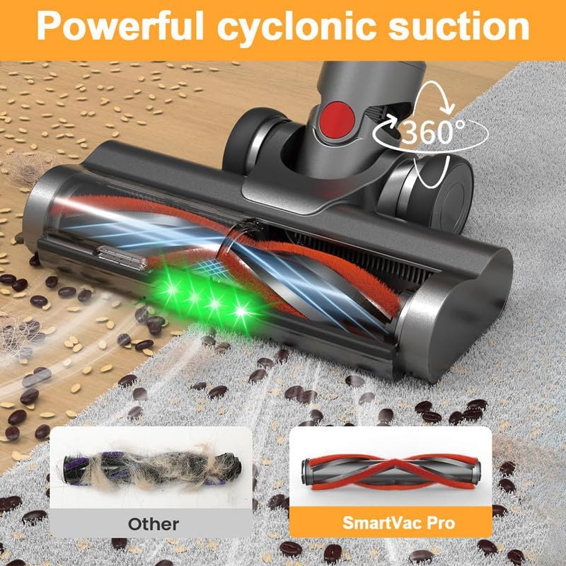 SPZTJK V18 vacuum cleaner automatically increasing suction on carpet