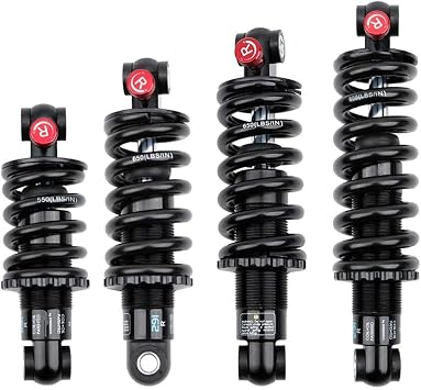 Oil Pressure Spring Shock Soft Tail Cross Country Mountain Bike Shock Electric Scooter Shock Absorber rear Guts with Damping Shock 165mm*650lbs