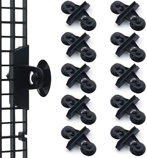LINLAN 10 Pieces Aquarium Divider Suction Cup Clips, Glass Fixing Clips, Plastic Mesh Board Isolation Holders for Fish Tank (Black)