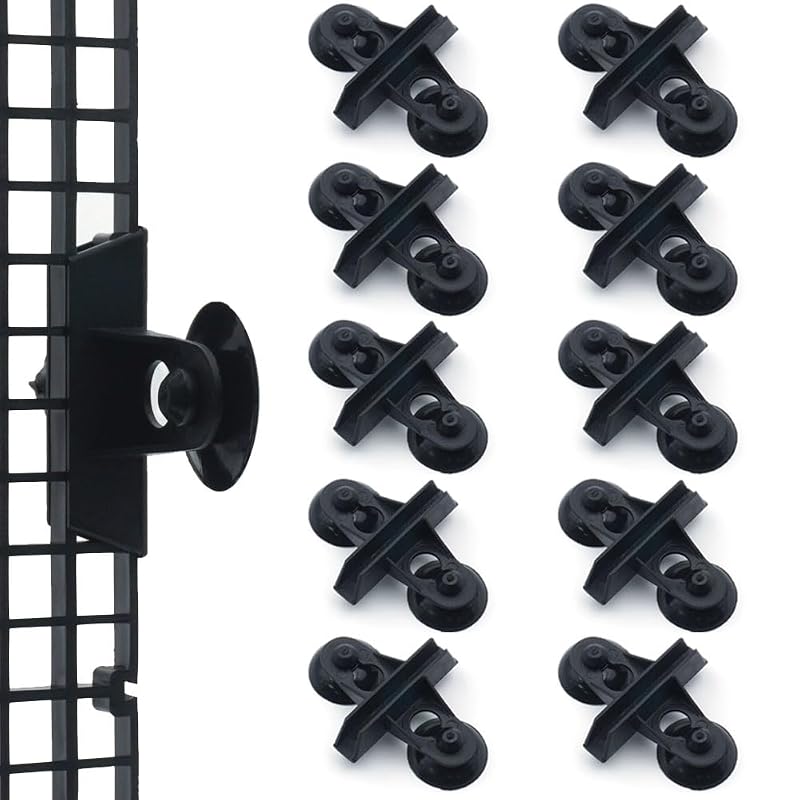 Divisor de Aquário com Clipes de Ventosa para Fixação de Placas, LINLAN L027, Preto, Pacote com 10