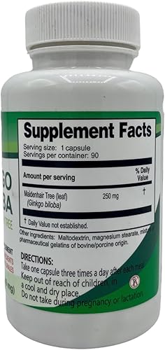 Miniatura 2 de Ginkgo Biloba Cápsulas 90 Count 500mg ea. Laboratorios SaludablesPlantimex