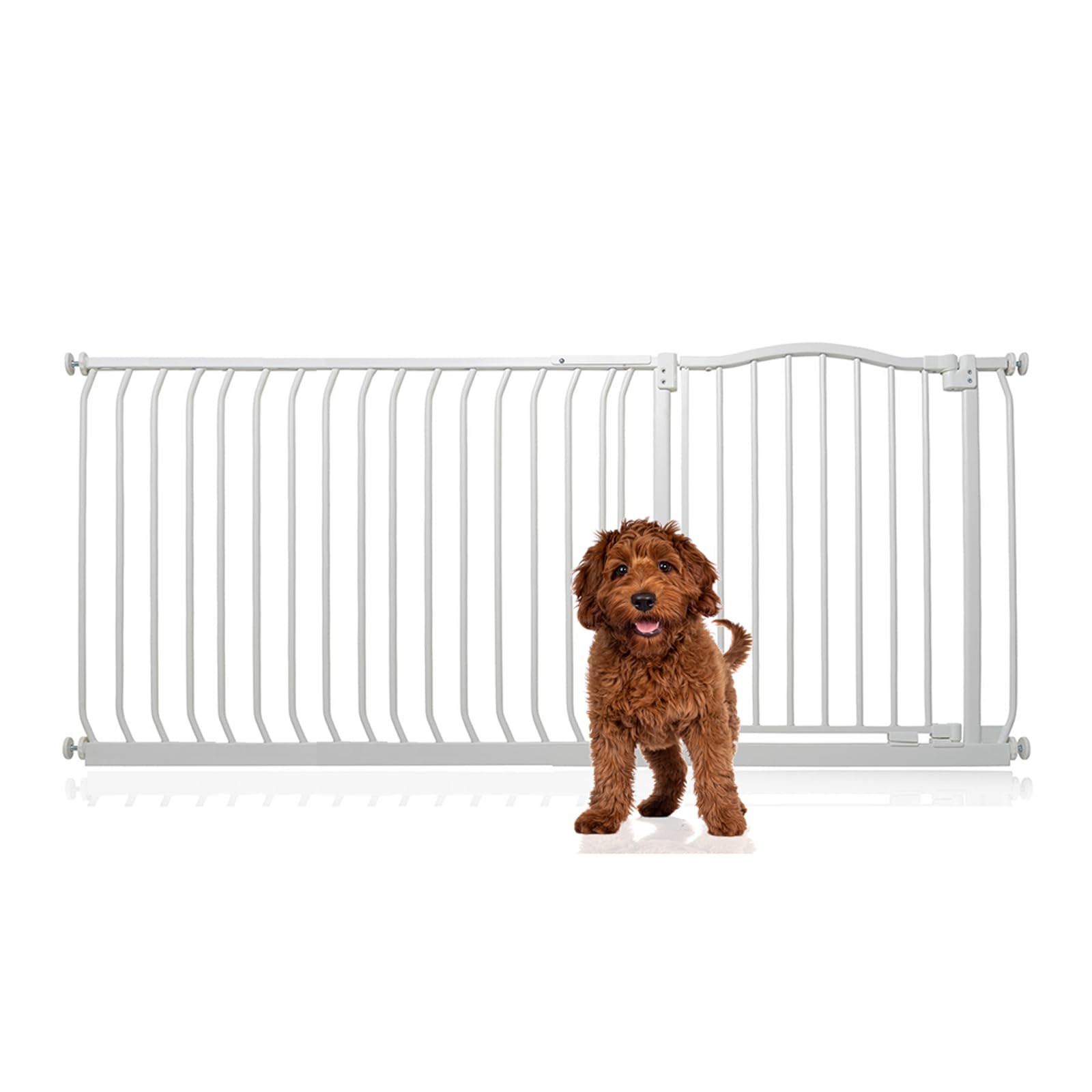 Bettacare Curved Top Dog Gate, 161cm - 170cm, Matt Black, Pressure Fit Pet Gate for Puppy and Dog, Easy Installation — view 76