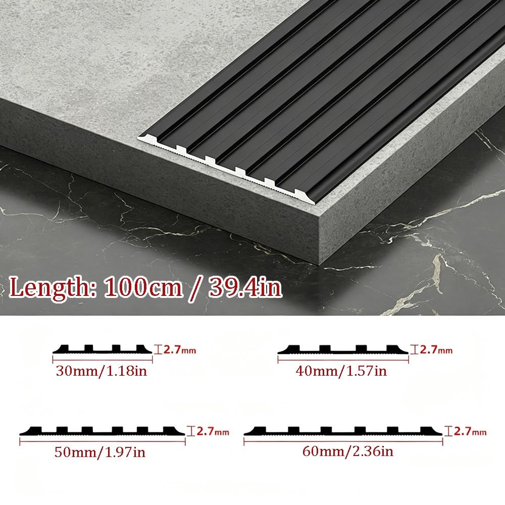 90cm Perfil De Borde De Escalera Aluminio Antideslizante Perfil De Protección Para Borde De Escalón Forma De L Perfil Angular Perfil Para Cantos Escalera