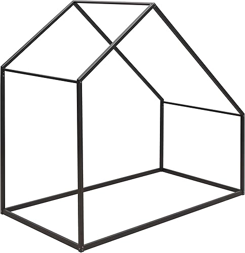 Miniatura 5 de MERITLINE Montessori - Cama individual para niños, cama de metal para el suelo, cama de casa de juegos para niños, niñas y niños (cama individual de