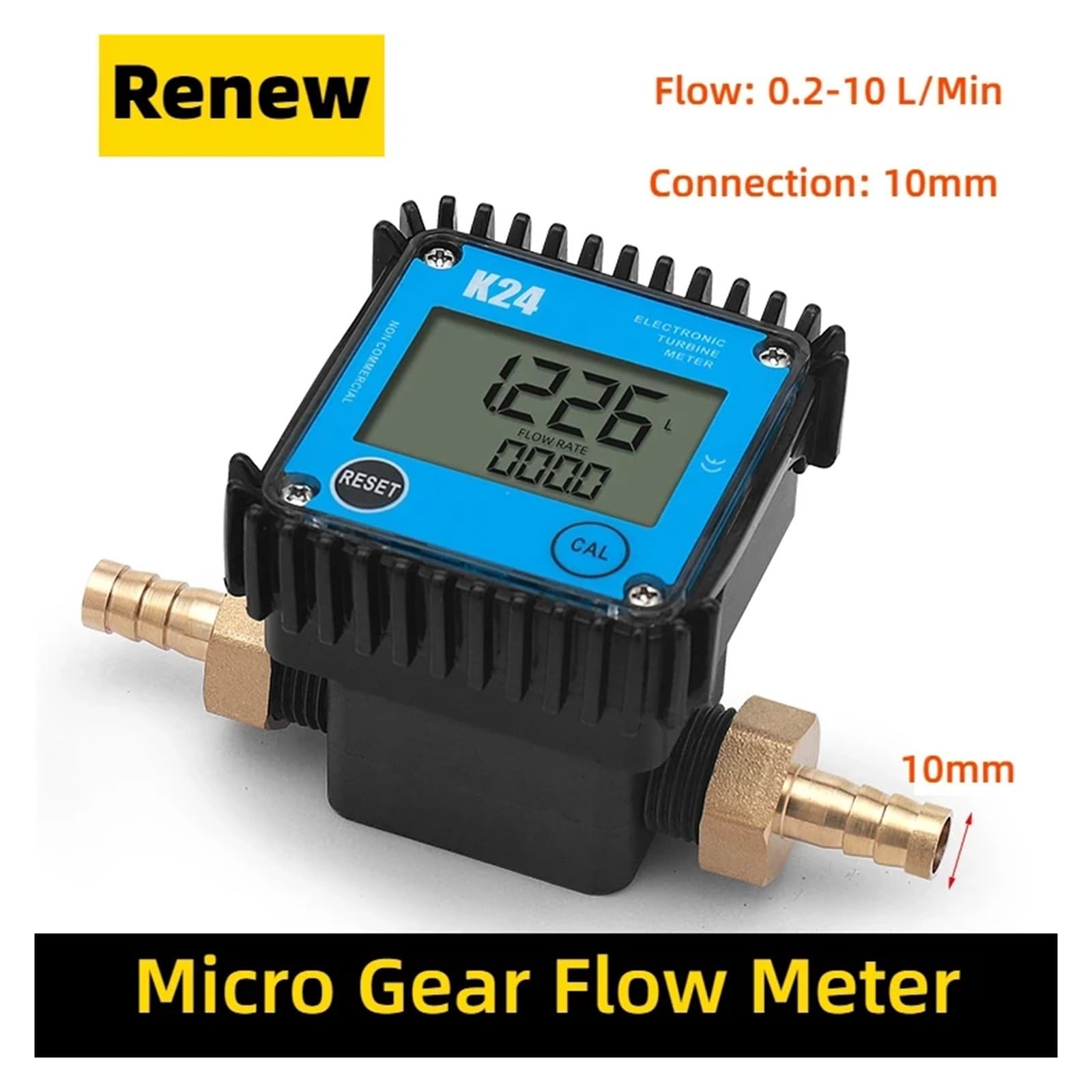 Caudalímetro electrónico para Agua con Pantalla Digital