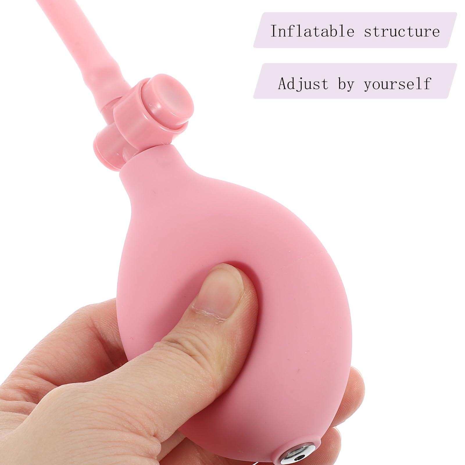 NOLITOY Bande Raffermissante Gonflable Visage et Double Menton, Outil de Remodelage V-Face pour Soin Musculaire, 1 Pièce Rose Adaptée Lifting Facial