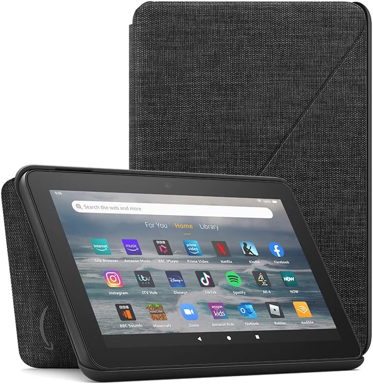 Amazon Fire 7 tablet Fabric Cover | Only compatible with 12th generation tablet (2022 release), Black Amazon Fire 7 tablet Fabric Cover | Only compatible with 12th generation tablet (2022 release), Black