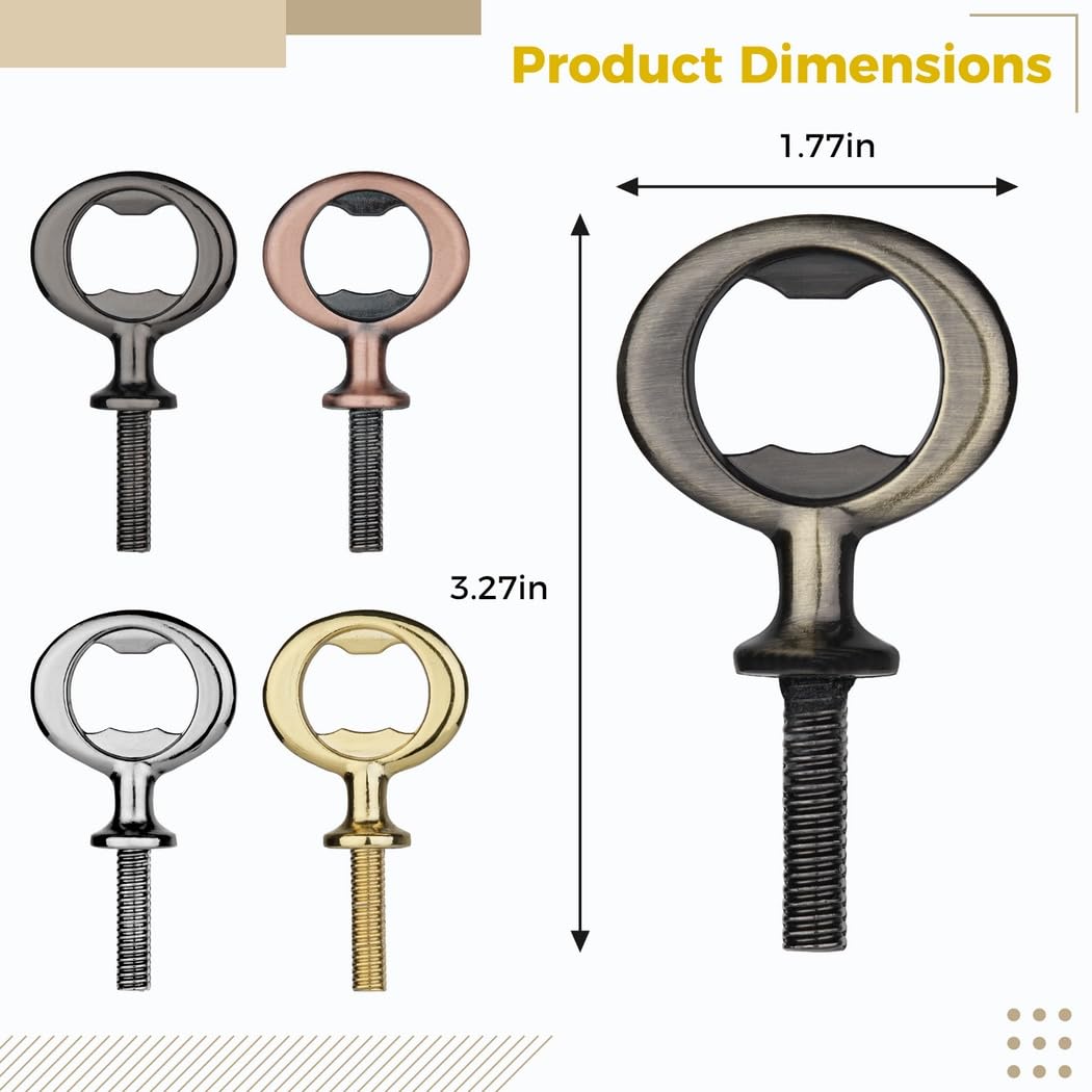 20 Stk. Metall Flaschenöffner aus Zinklegierung, flache Einsätze mit Gewinde, Bieröffner Set für DIY Projekte, Bastelideen, Holzgriffe und individuelle Anfertigungen für Bierflaschen
