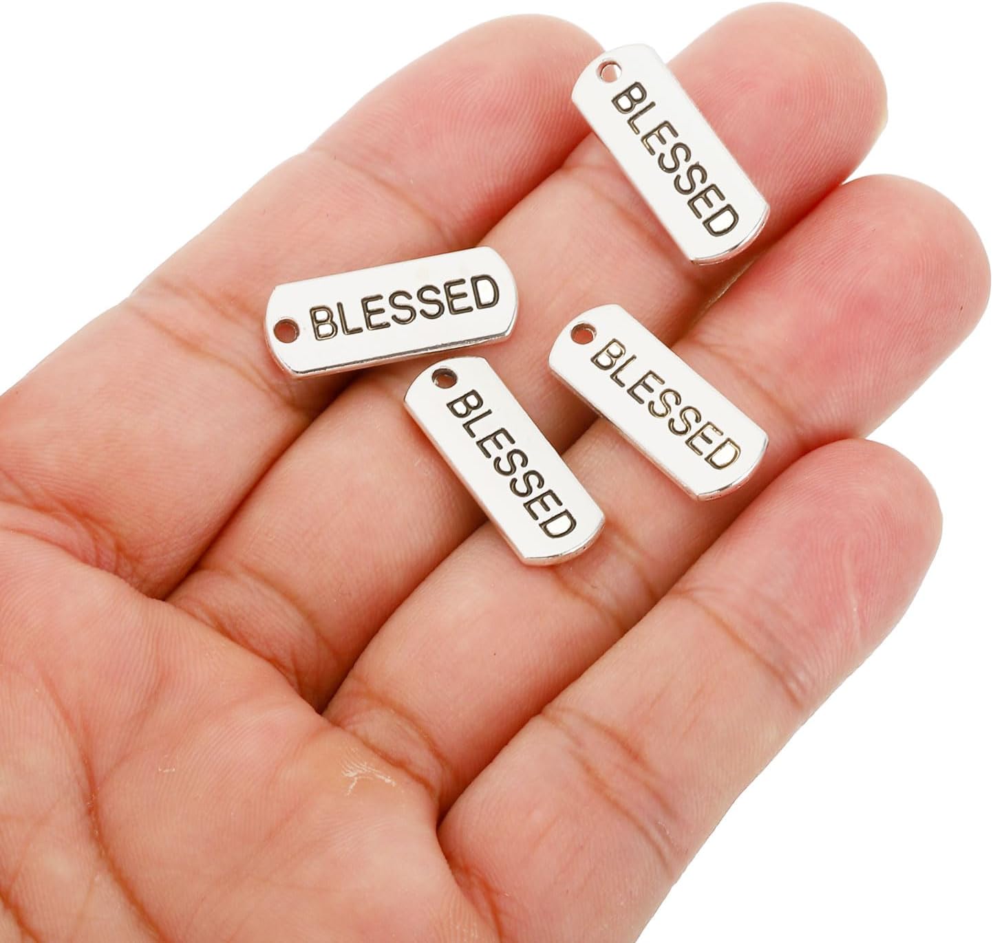 PATIKIL 30pcs Word Charm Mini Word Pendant Charm Bulk Engraved Metal Instrument Notes DIY for Jewelry Making Bracelets - Image 4